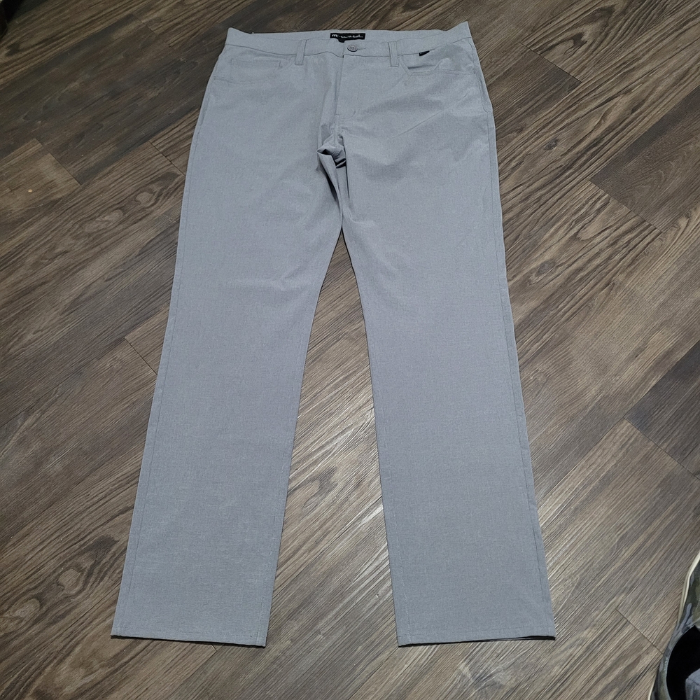 Travis Matthews Men's Gray Pants Size 36x32 Golf Athleisure Performance
